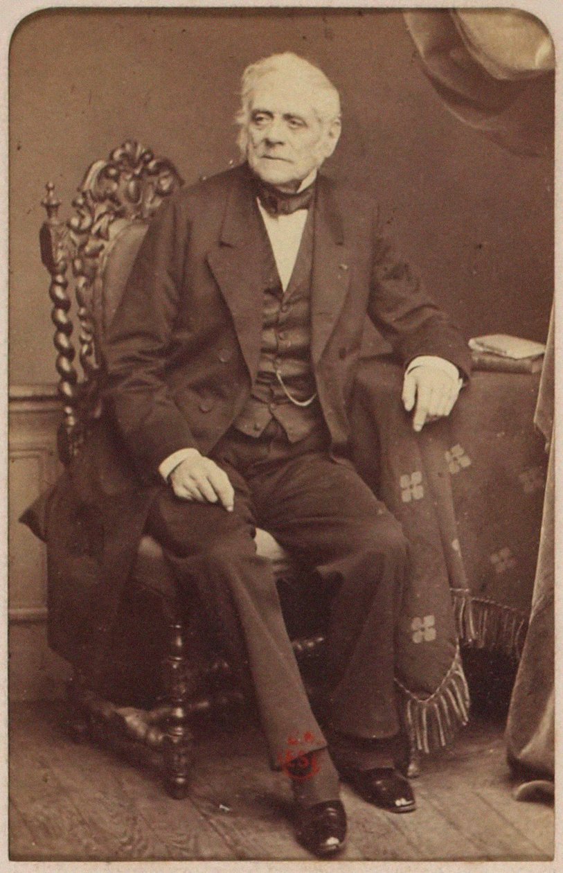 Portret van de componist Daniel-Francois-Esprit Auber (1782-1871) door Leon Cremiere