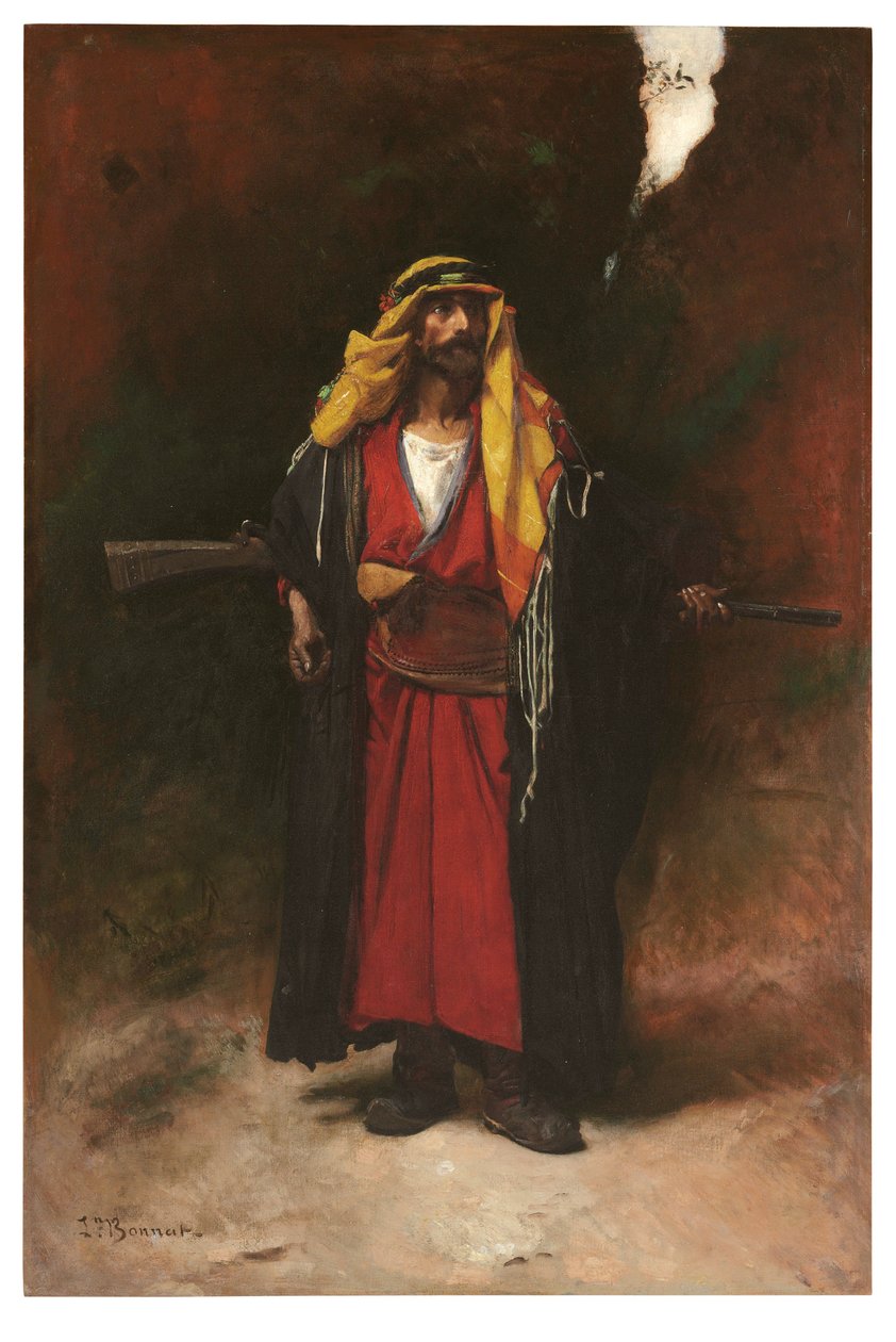 Een Arabische bewaker door Leon Joseph Florentin Bonnat