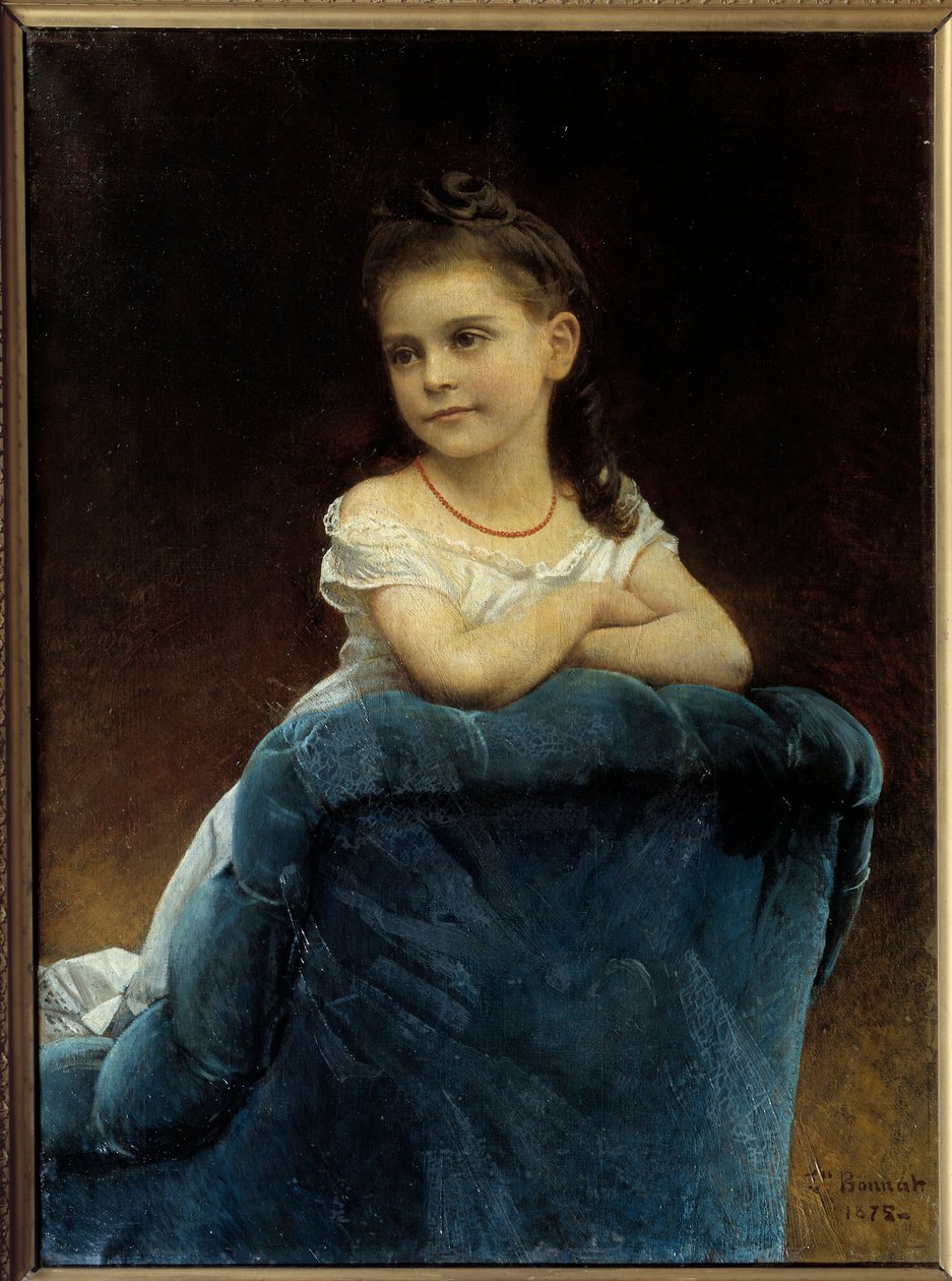 Portret van Miss Franchetti. Schilderij door Léon Bonnat (1877) door Leon Joseph Florentin Bonnat