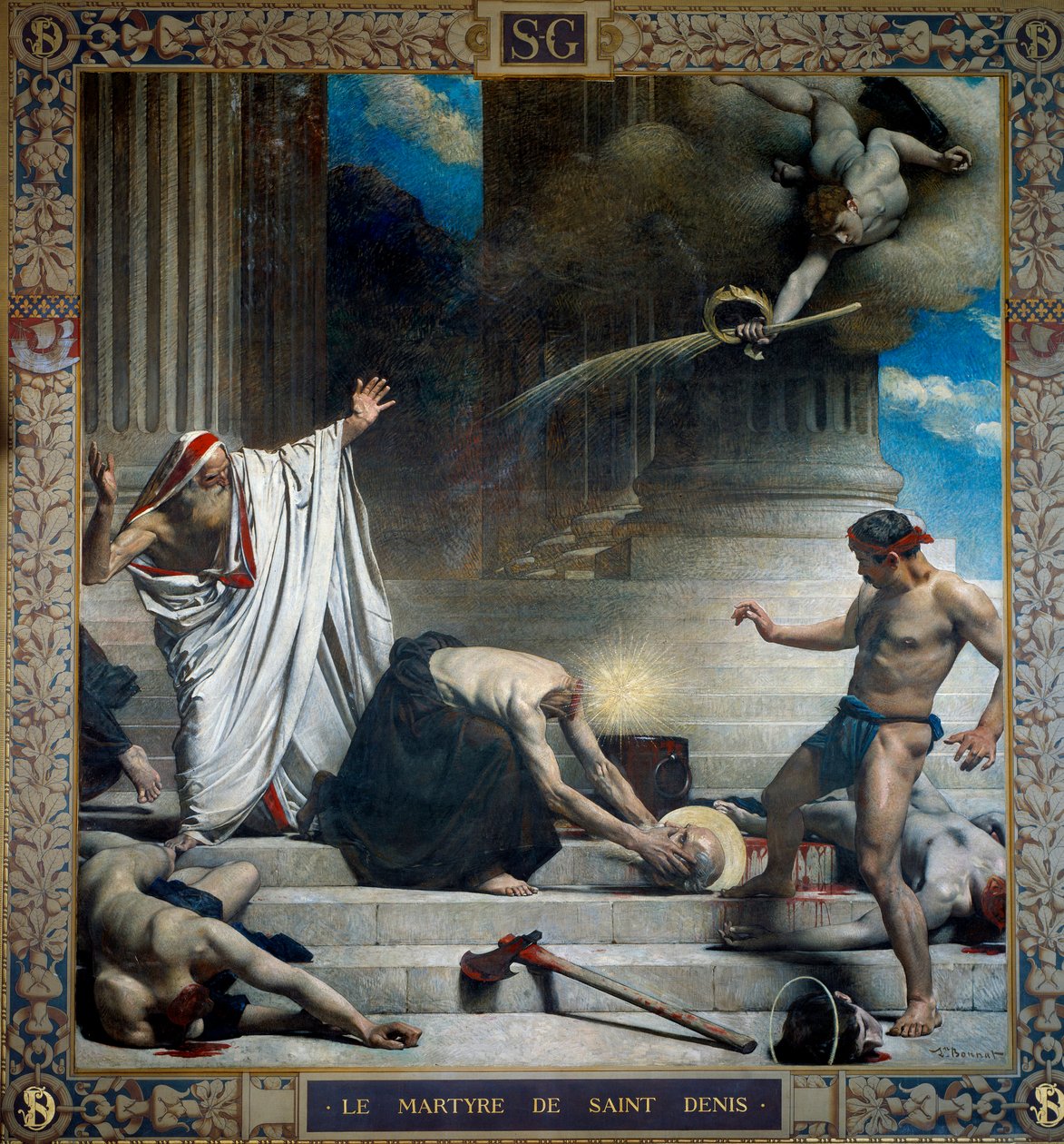 Het martelaarschap van Sint-Denis, bisschop van Parijs door Leon Joseph Florentin Bonnat