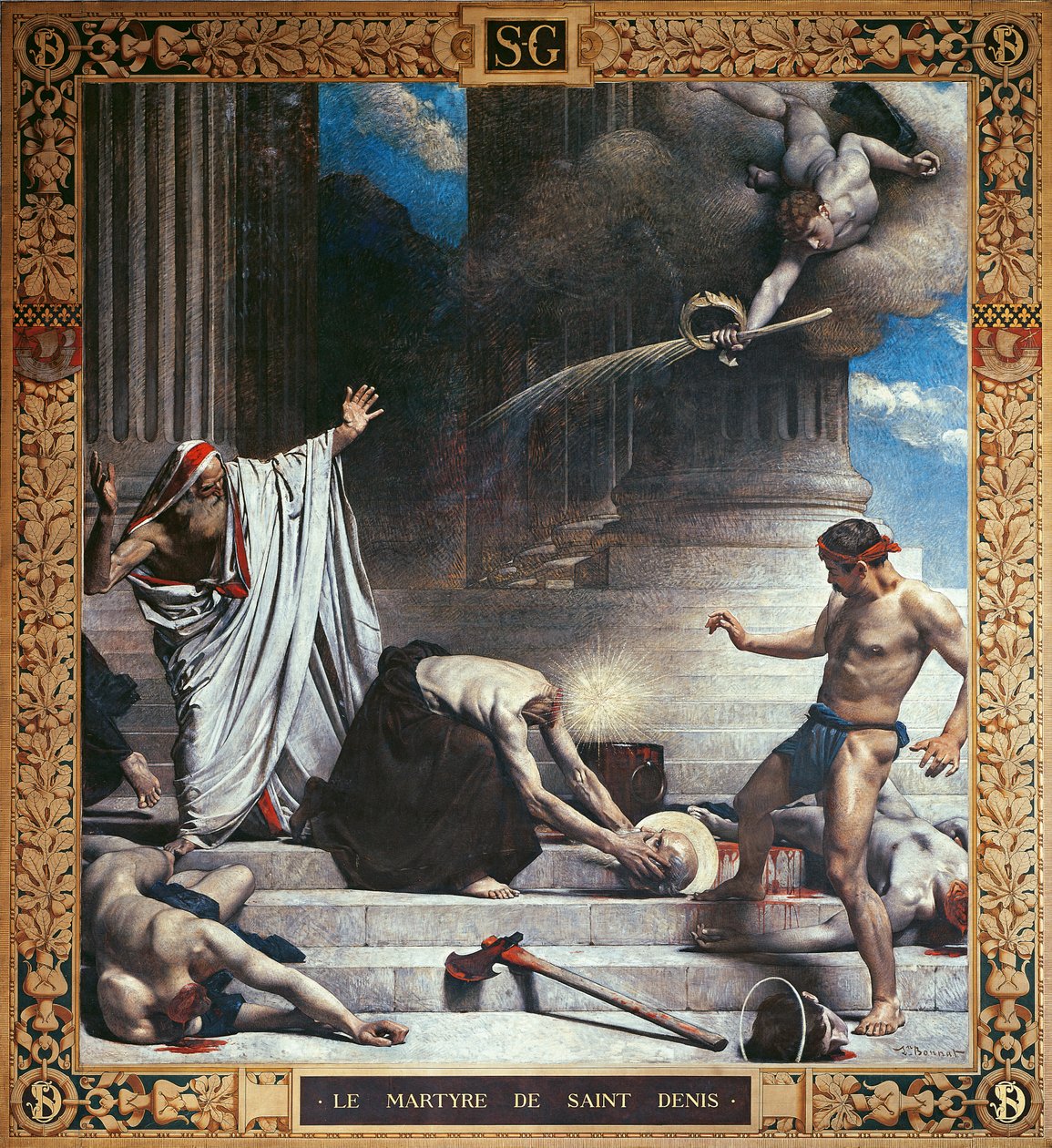 Het martelaarschap van St. Denis door Leon Joseph Florentin Bonnat