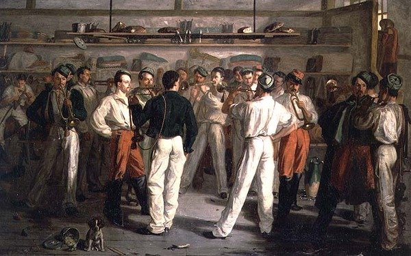 De trompetoefening door Leon Louis Leclaire