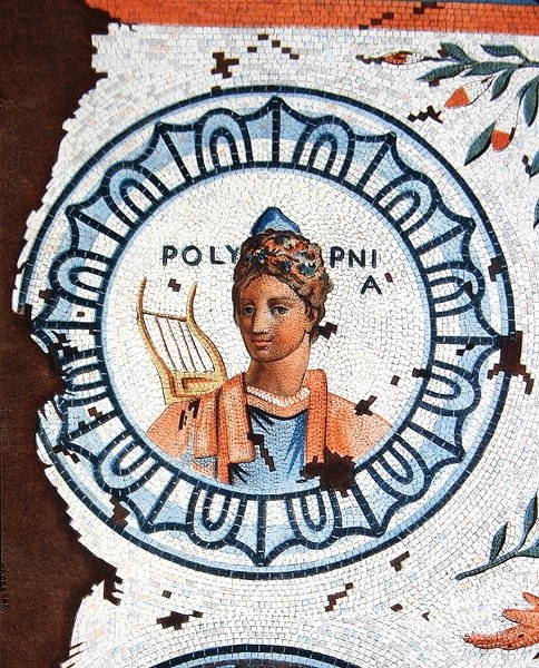 Polymnia, muze van het heilige lied, zang, welsprekendheid en retoriek door Leon de (after) Laborde