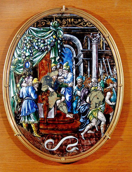 Christus voor Herodes, 1557 door Leonard Limosin
