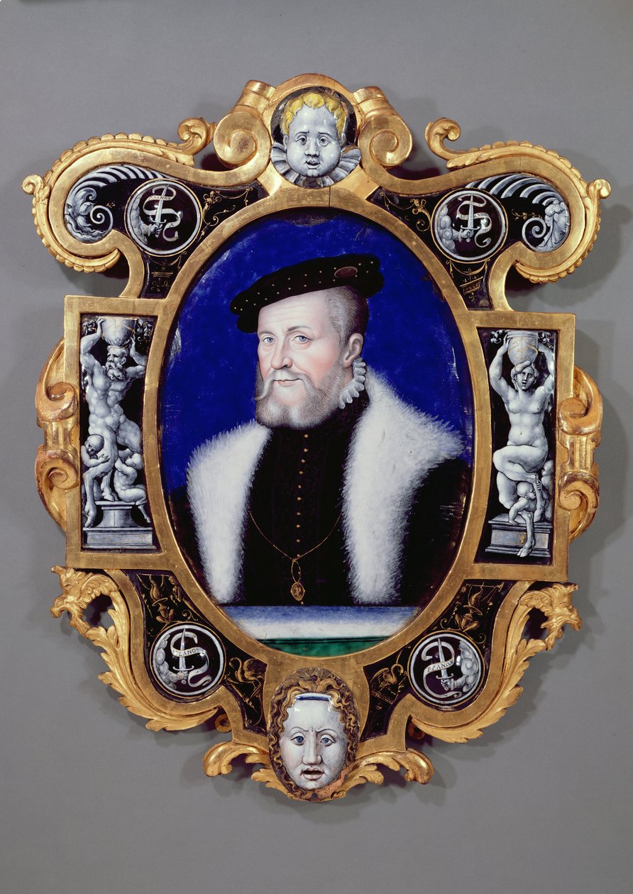 Portret van Anne, Eerste Hertog van Montmorency (1493-1567) 1556 door Leonard Limosin