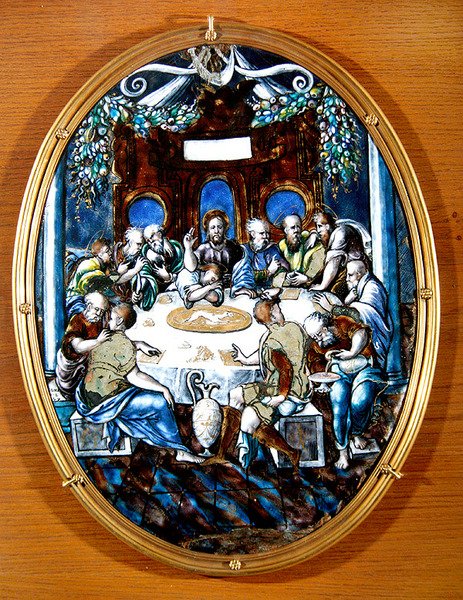 Het Laatste Avondmaal, 1557 door Leonard Limosin