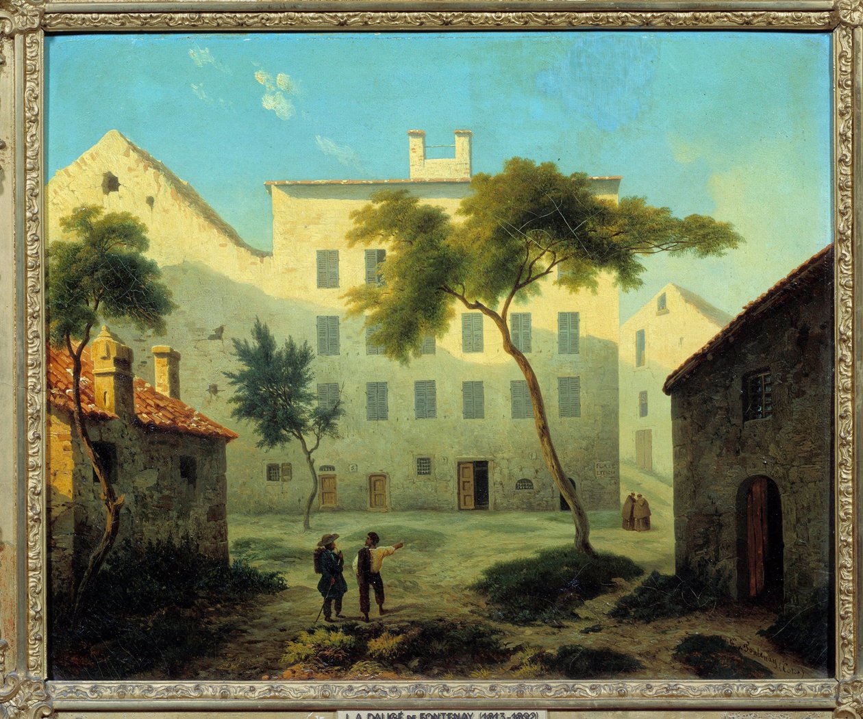 Gezicht op de geboorteplaats van Napoleon Bonaparte (1769-1821) in Ajaccio op Corsica, schilderij door Leonard Dalige de Fontenay (1813-1892) 1849 door Leonard Alexis Dalige de Fontenay
