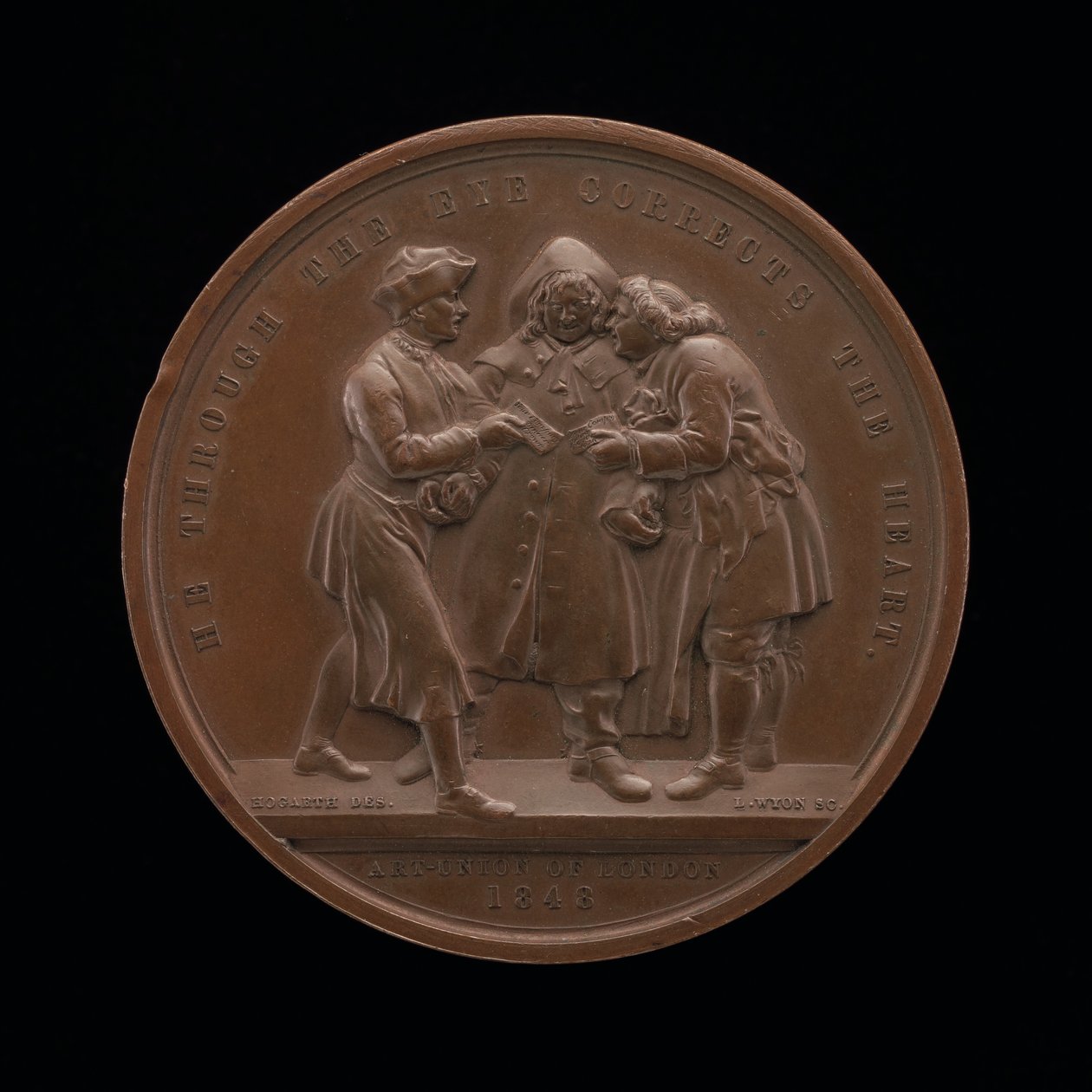 Campagne voor stemmen, centraal tafereel uit een schilderij van William Hogarth [omgekeerd], 1848 door Leonard Charles Wyon
