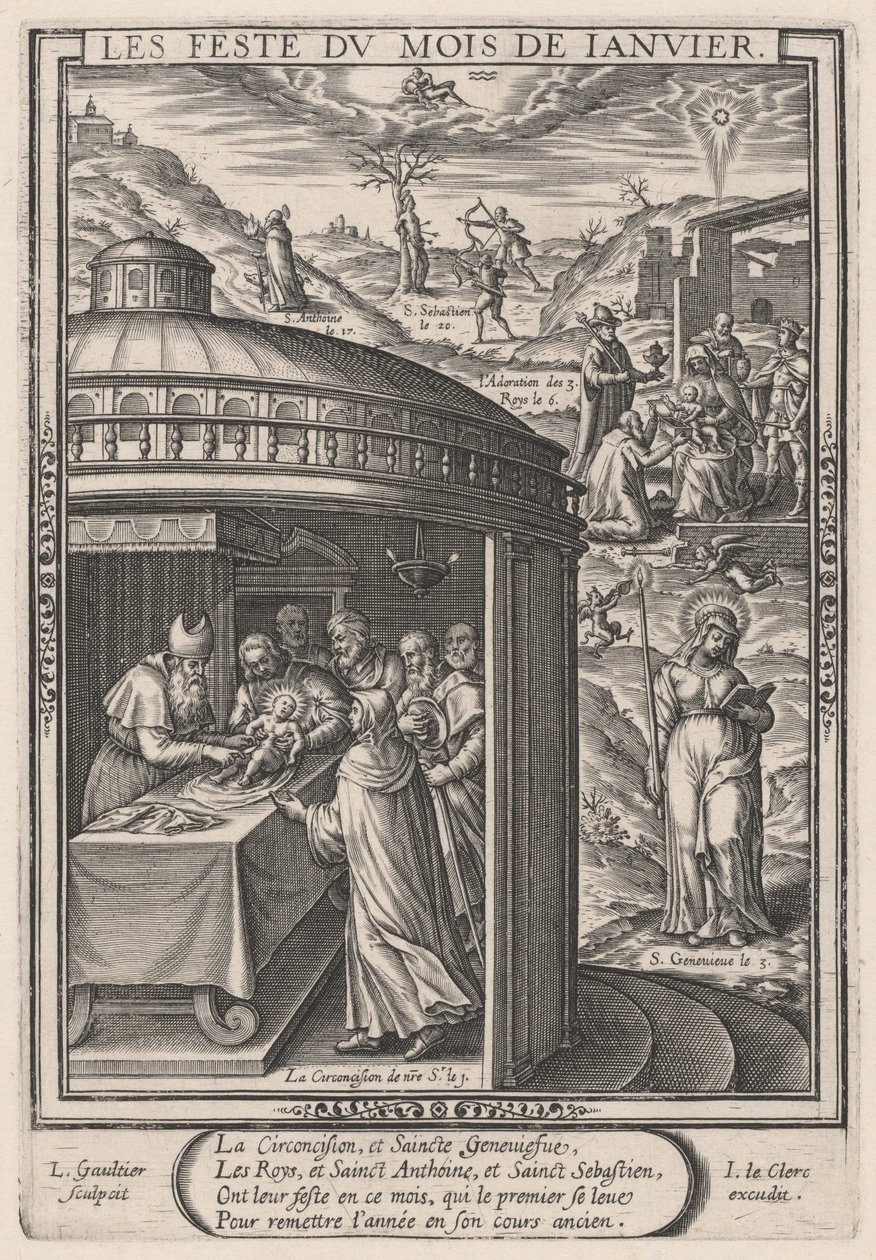 De feesten van januari (Januari: de besnijdenis) door Leonard Gaultier