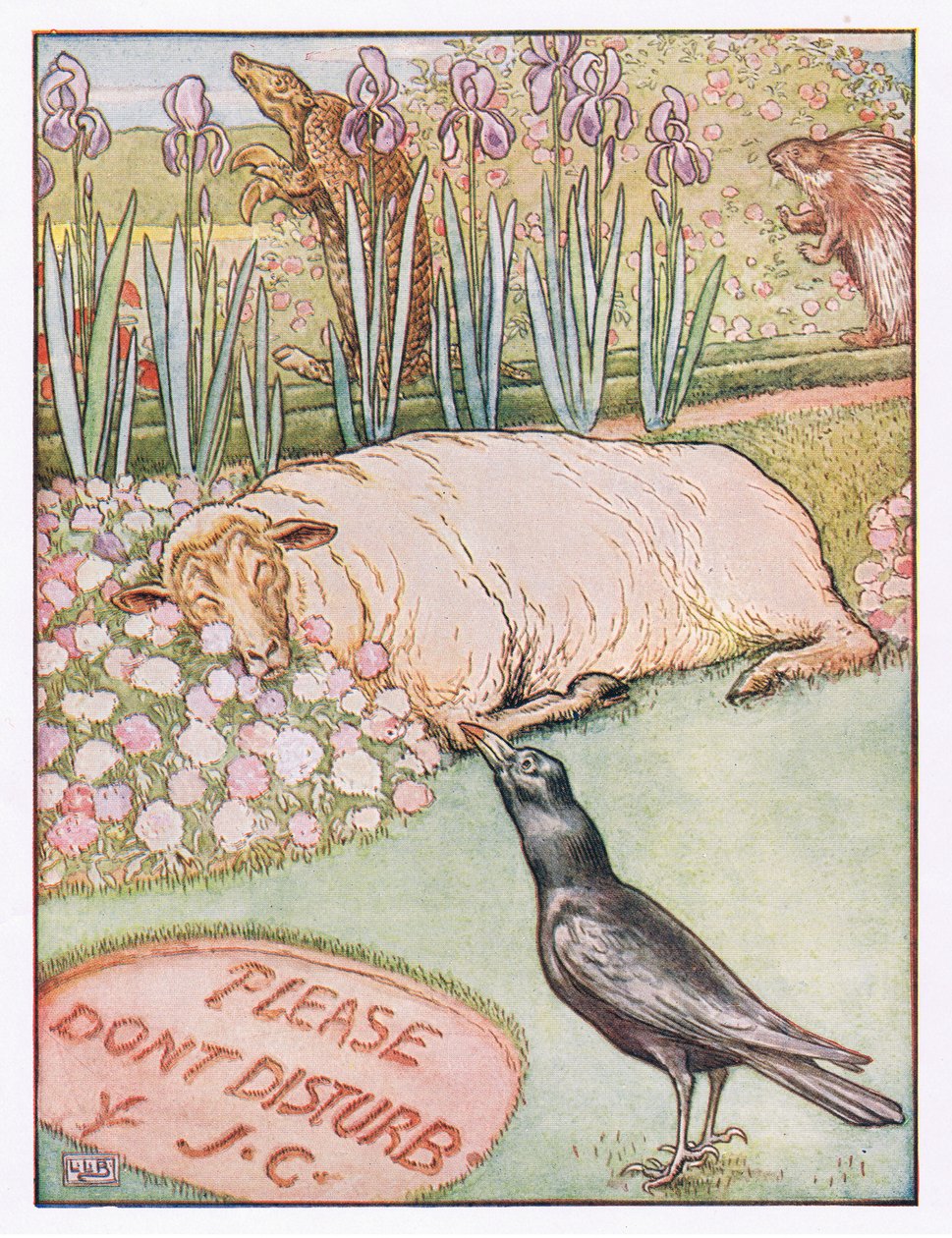 En de schapen gingen slapen, illustratie uit 