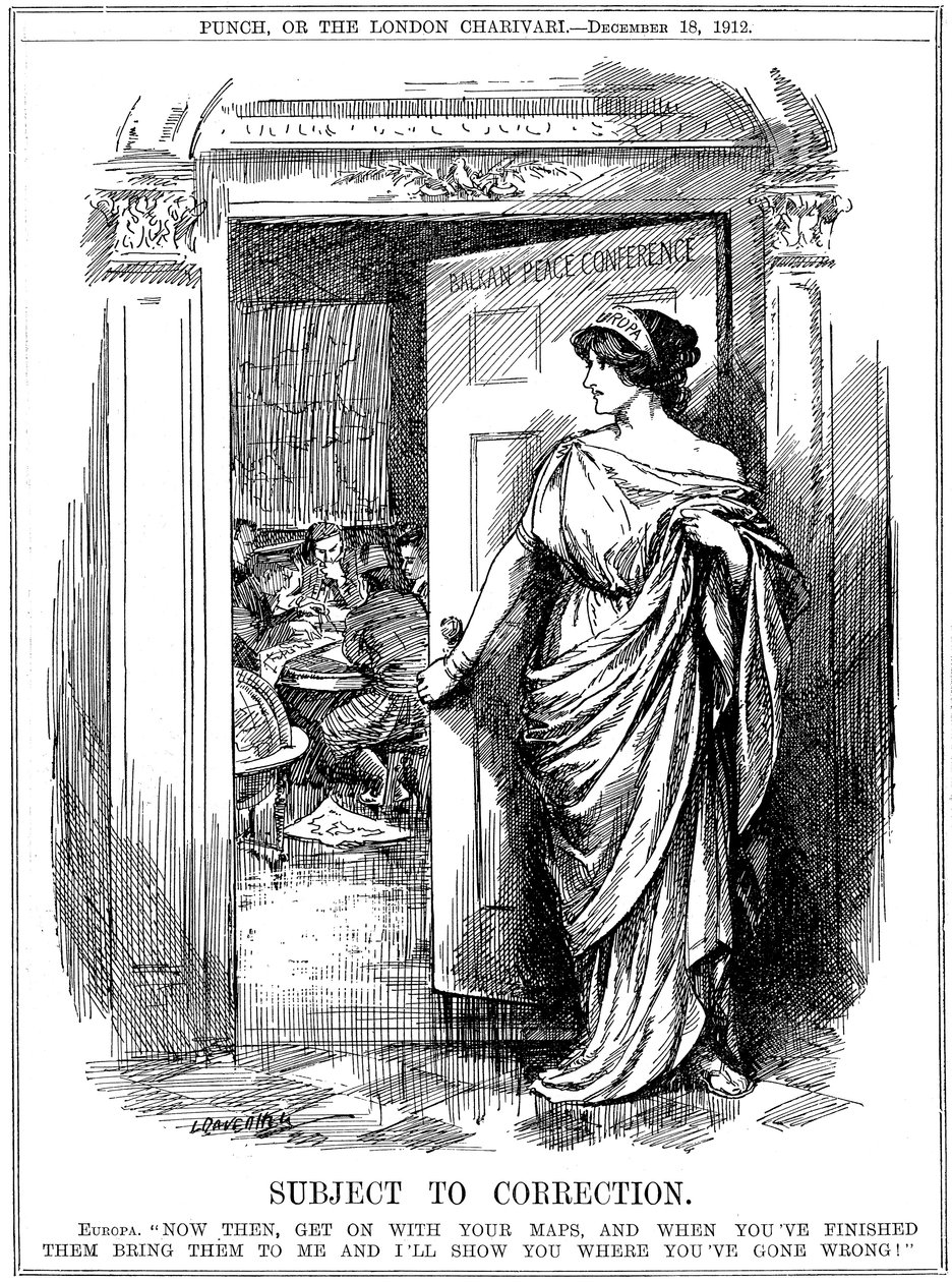 Onder voorbehoud van correctie, 1912 door Leonard Raven Hill