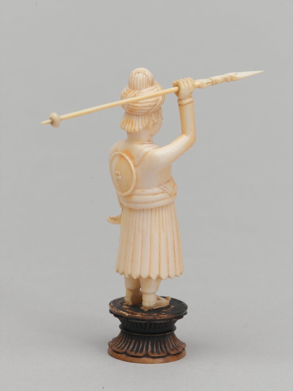 Zwarte pion, schaakstuk, India, circa 1820 door Leonard Wells Volk