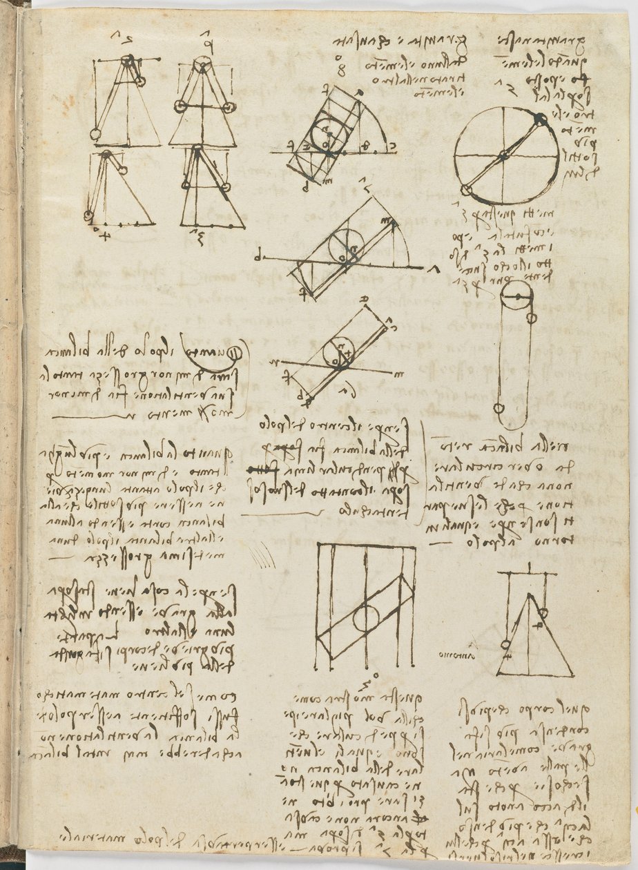 Vogelvluchtcode, c. 1505-06, papieren manuscript, cc. 18, blad 1 recto door Leonardo da Vinci