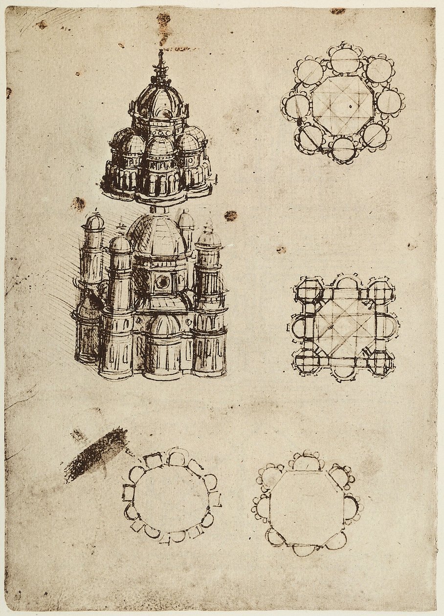 Centrisch geplande gebouwen door Leonardo da Vinci