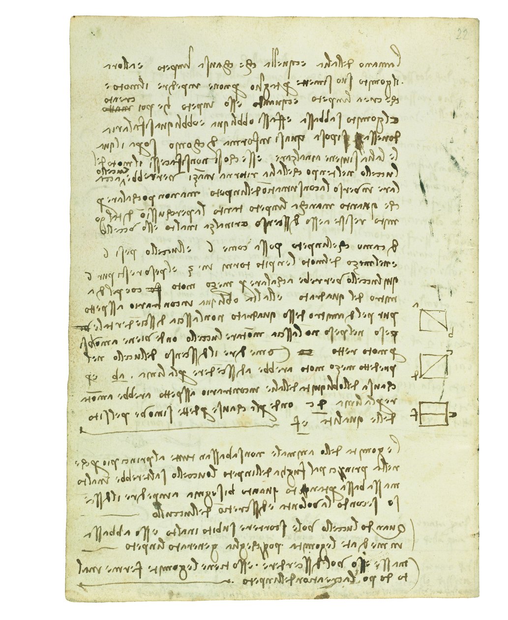 Codex over de vlucht van vogels, Folio 14 verso door Leonardo da Vinci