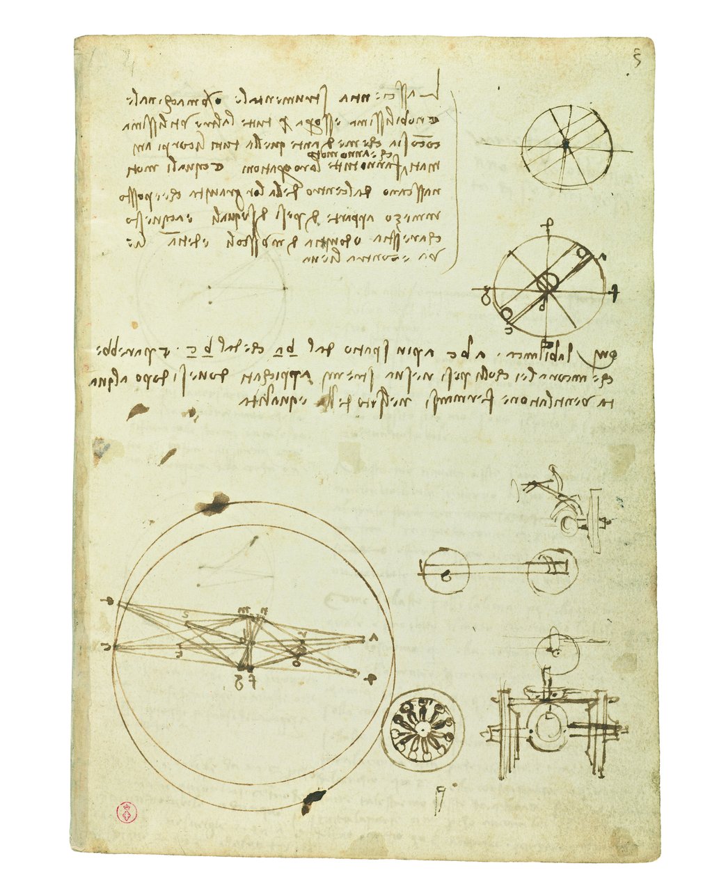 Codex over de vlucht van vogels, Folio 3 recto door Leonardo da Vinci