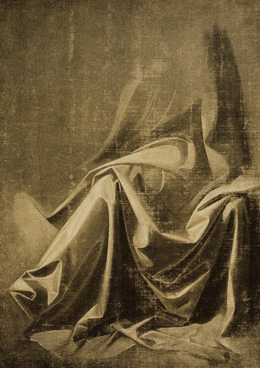 Draperiestudie door Leonardo da Vinci