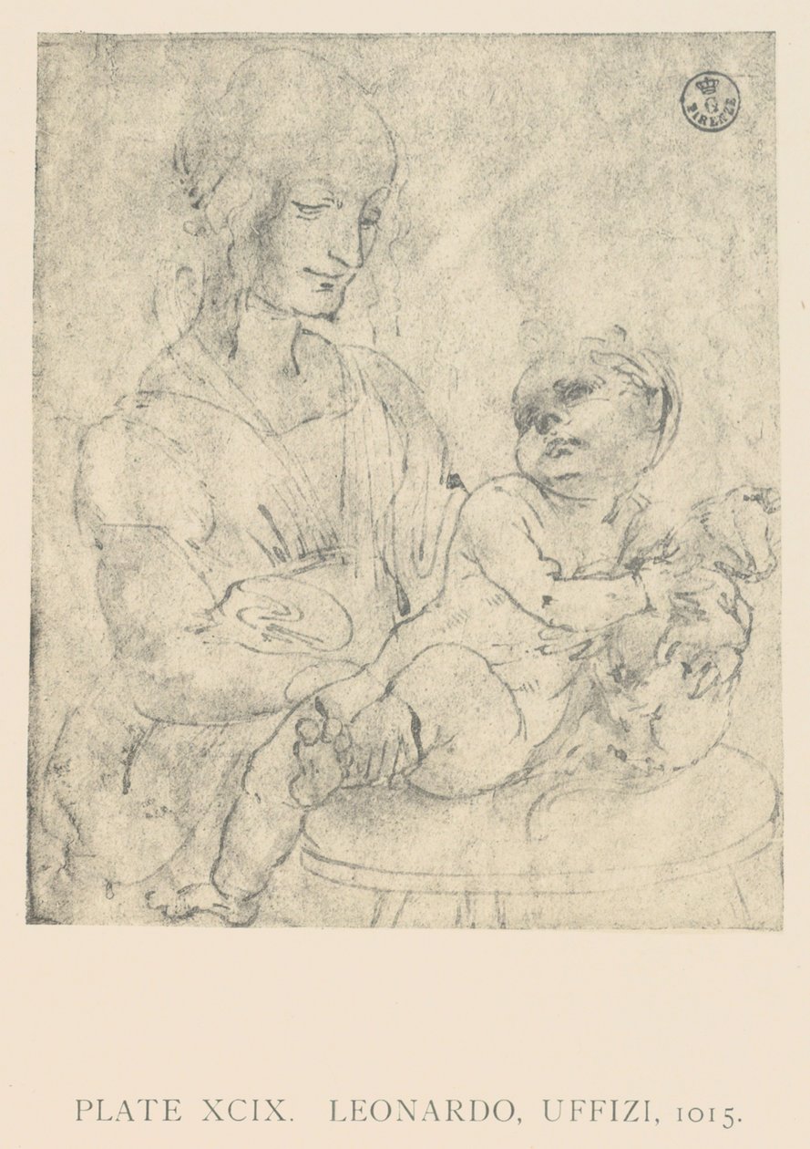 De Maagd en het Kind dat een kitten streelt, tekening van Leonardo da Vinci bewaard in de Uffizi-galerij (de recto is onder inventarisnummer 421 E r.), maakt deel uit van een reeks werken van de kunstenaar over dit thema door Leonardo da Vinci