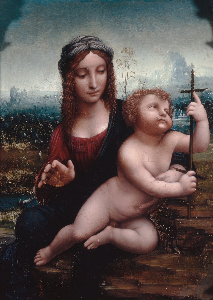 La Virgen del huso door Leonardo da Vinci