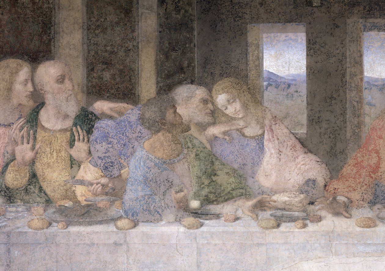 Het laatste avondmaal, 1495-97 (post restauratie) door Leonardo da Vinci
