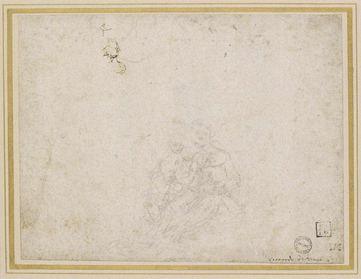 De Maagd en het Kind Aanbeden door Leonardo da Vinci