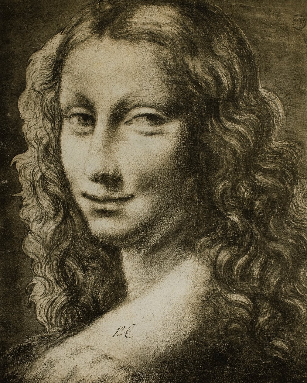 Portret van een vrouw door Leonardo da school of Vinci