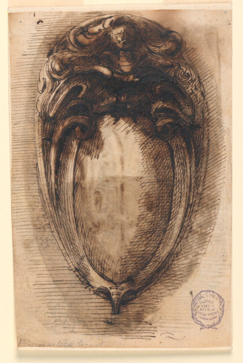 Ontwerp voor een Wapenschild door Leonardo Scaglia