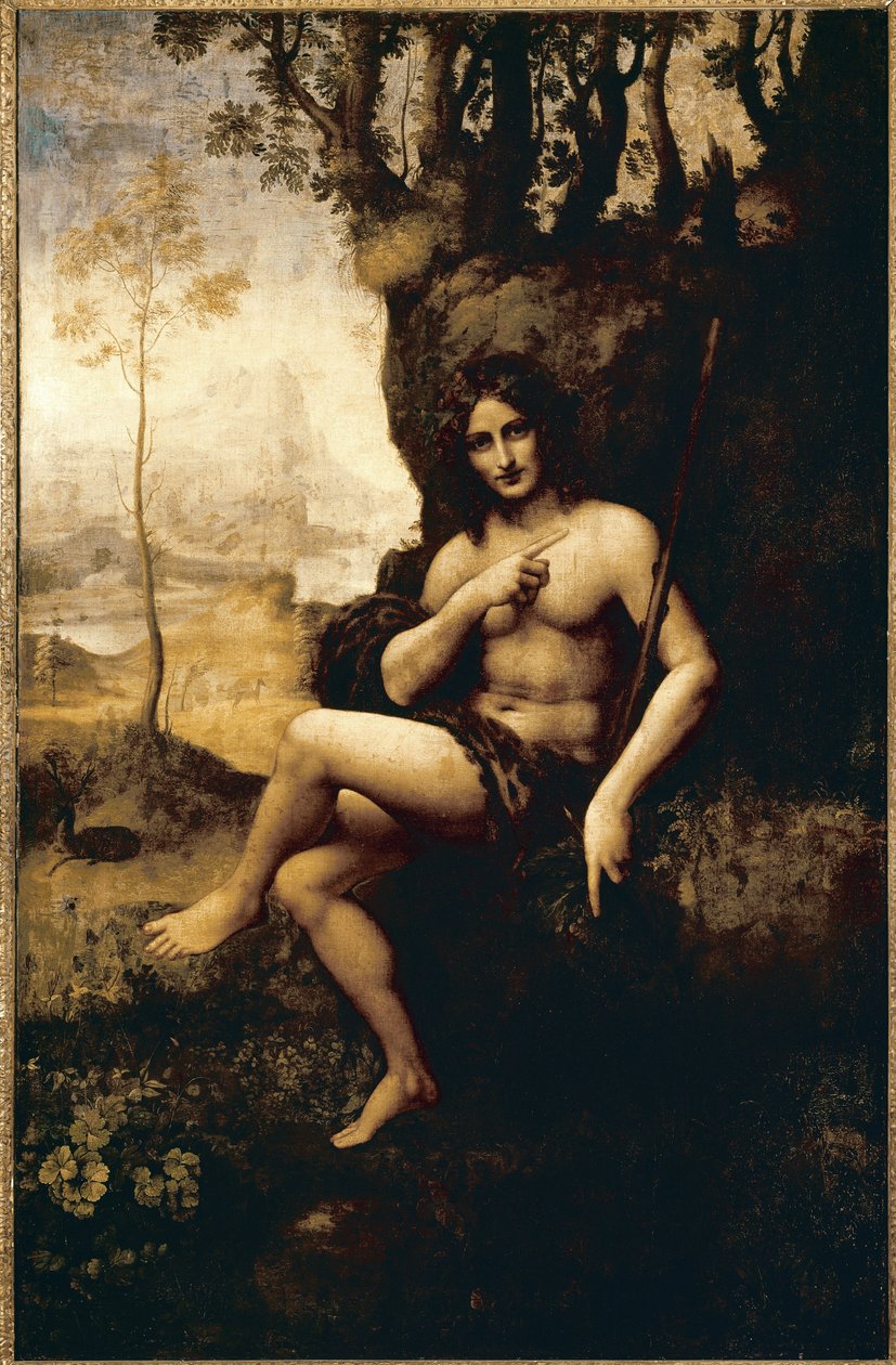Bacchus door Leonardo da (studio of) Vinci
