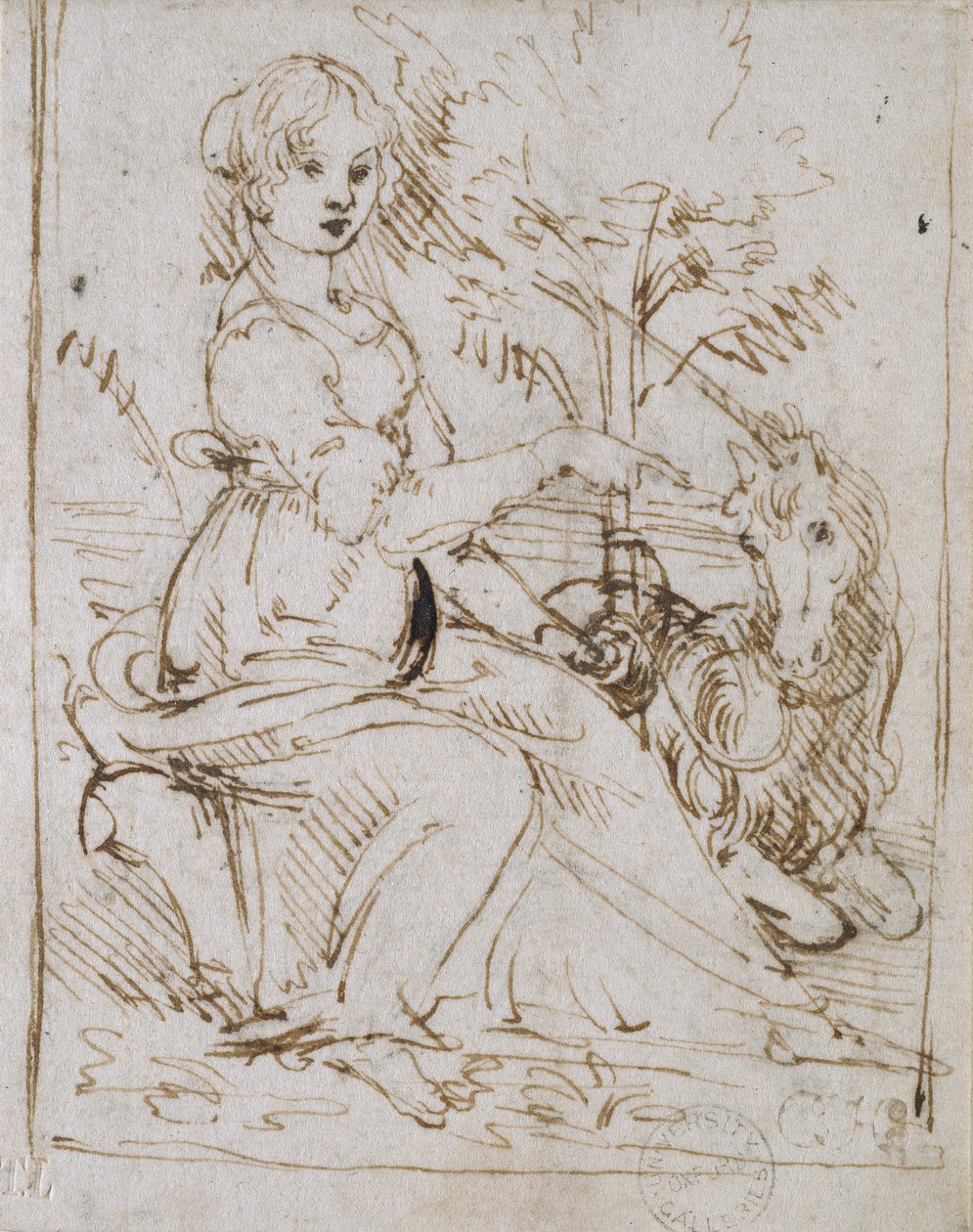 Een Maagd met een Eenhoorn door Leonardo da Vinci