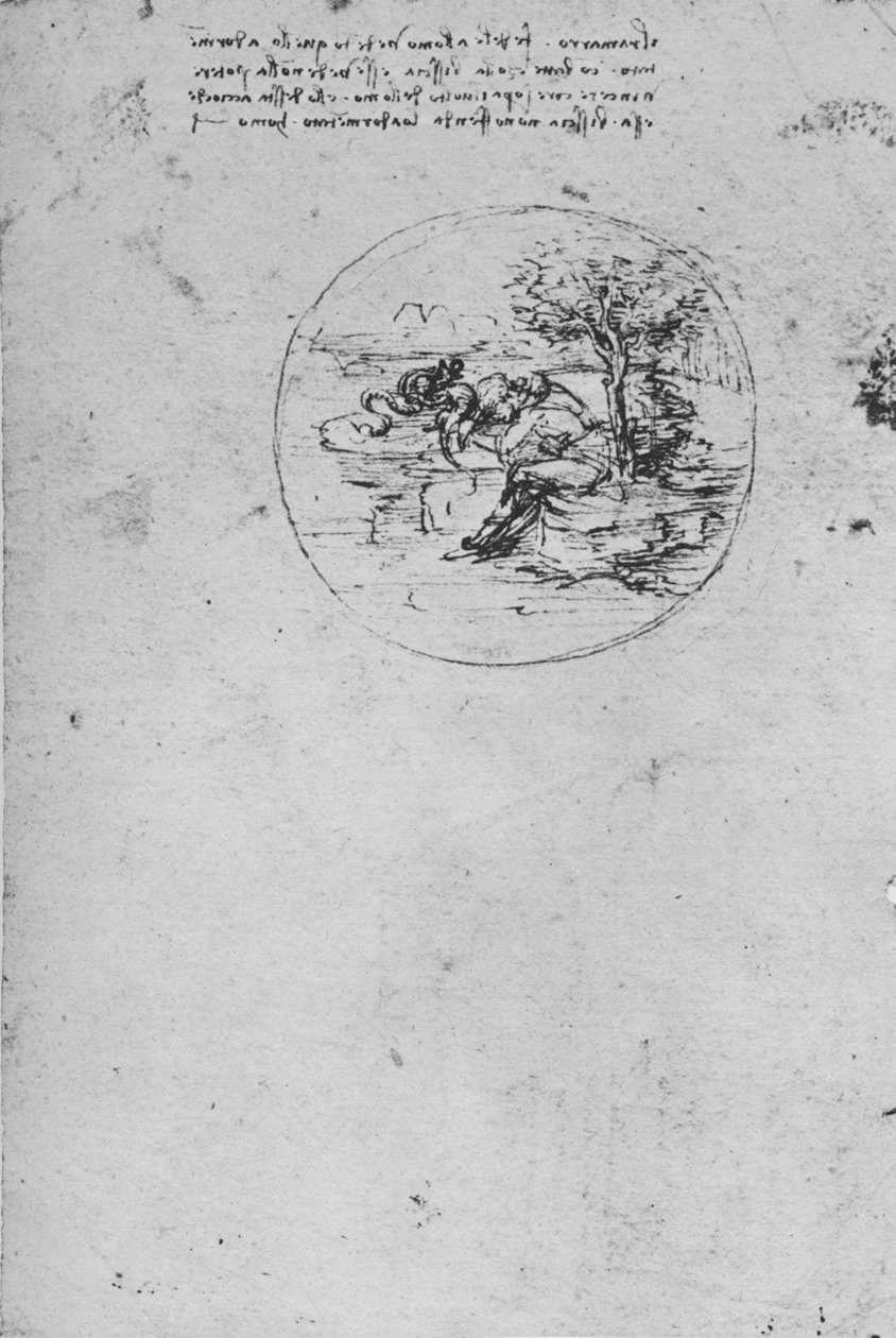 Allegorie van de Hagedis die de Waarheid symboliseert, ca. 1480 door Leonardo da Vinci