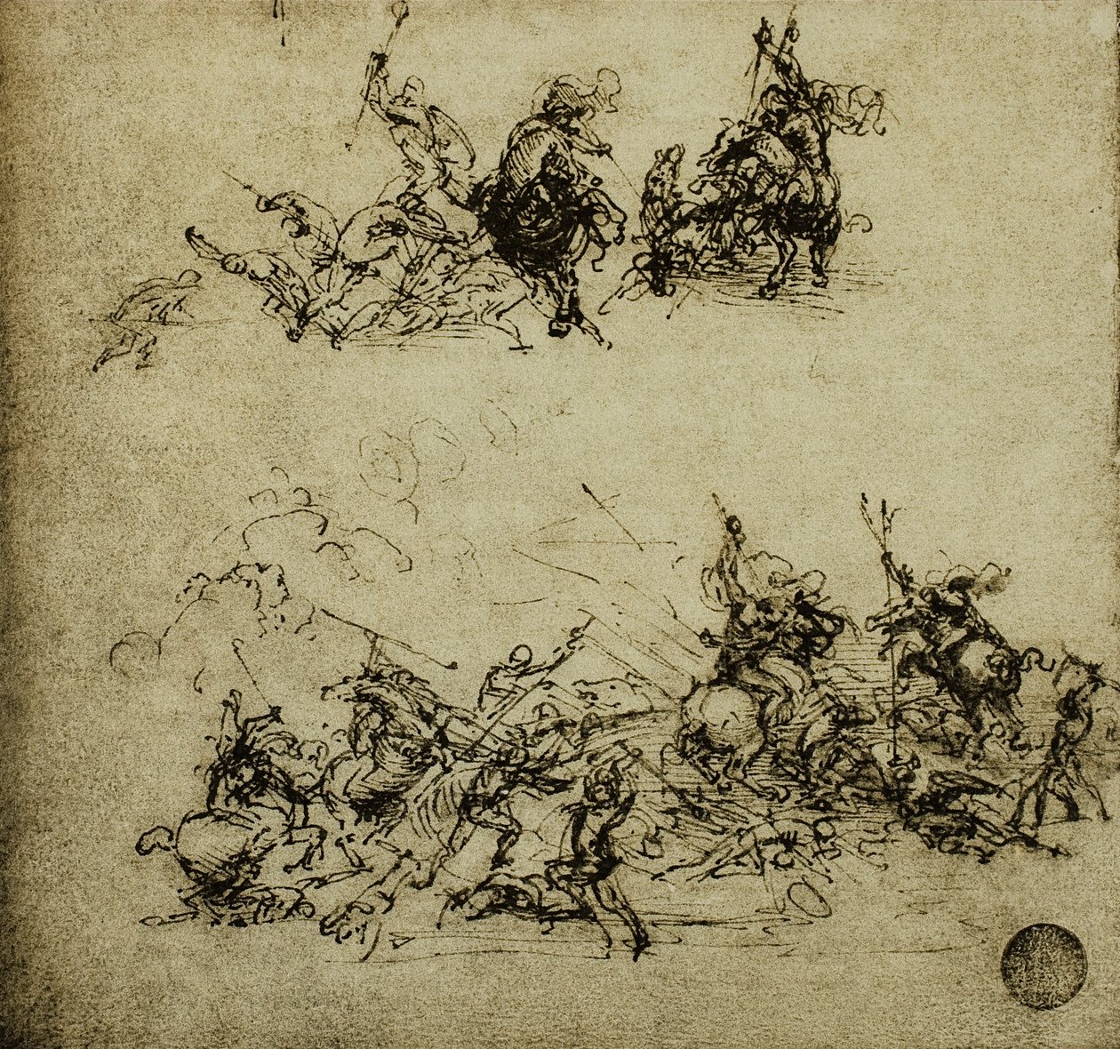 Slagveld door Leonardo da Vinci