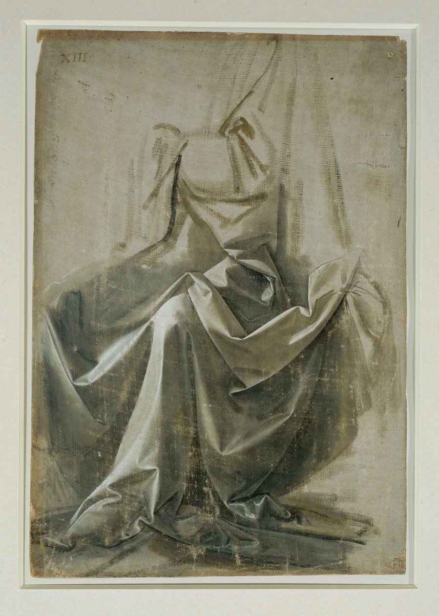 Draperie voor een zittende figuur ... door Leonardo da Vinci