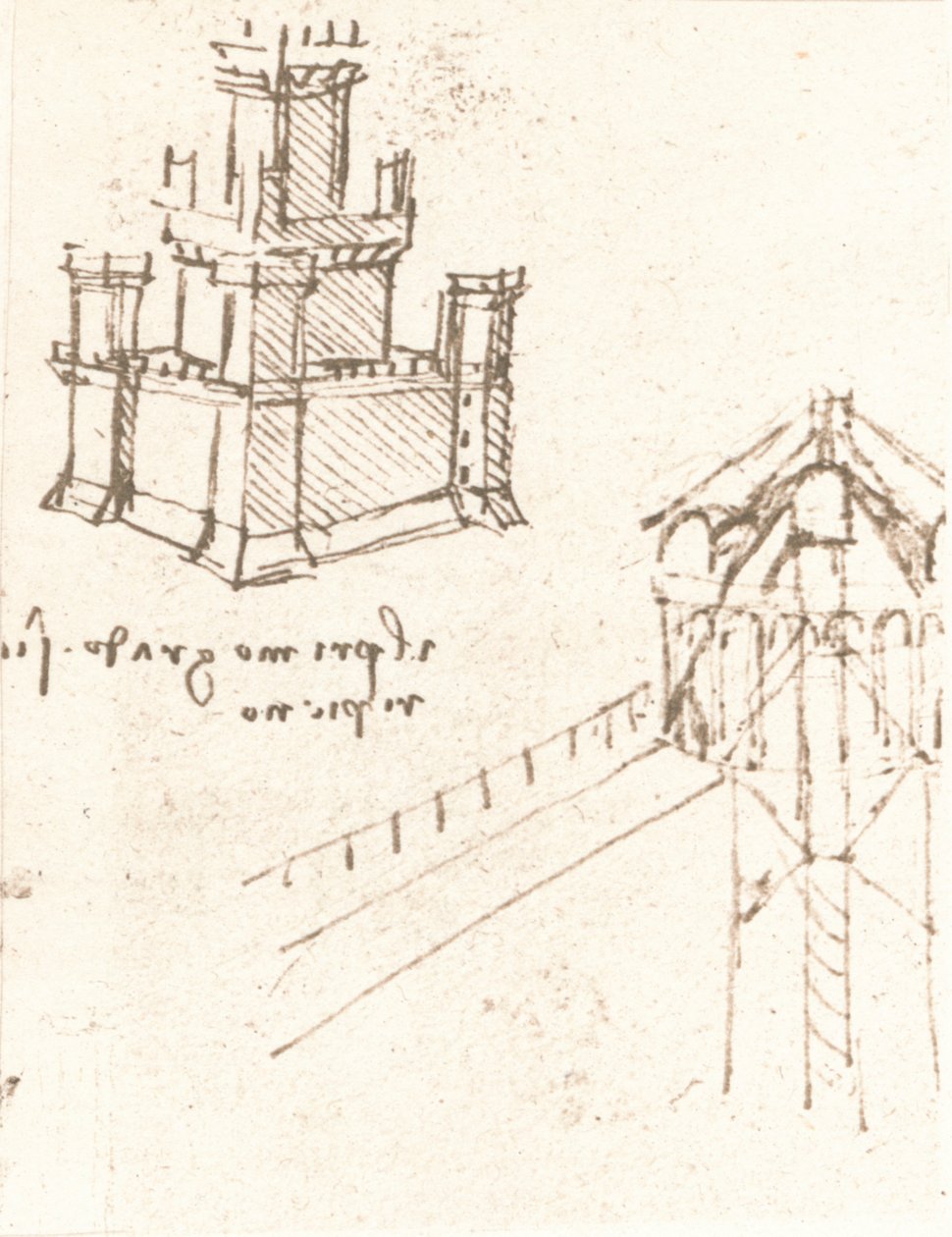Tekening van projecten voor kastelen en villa