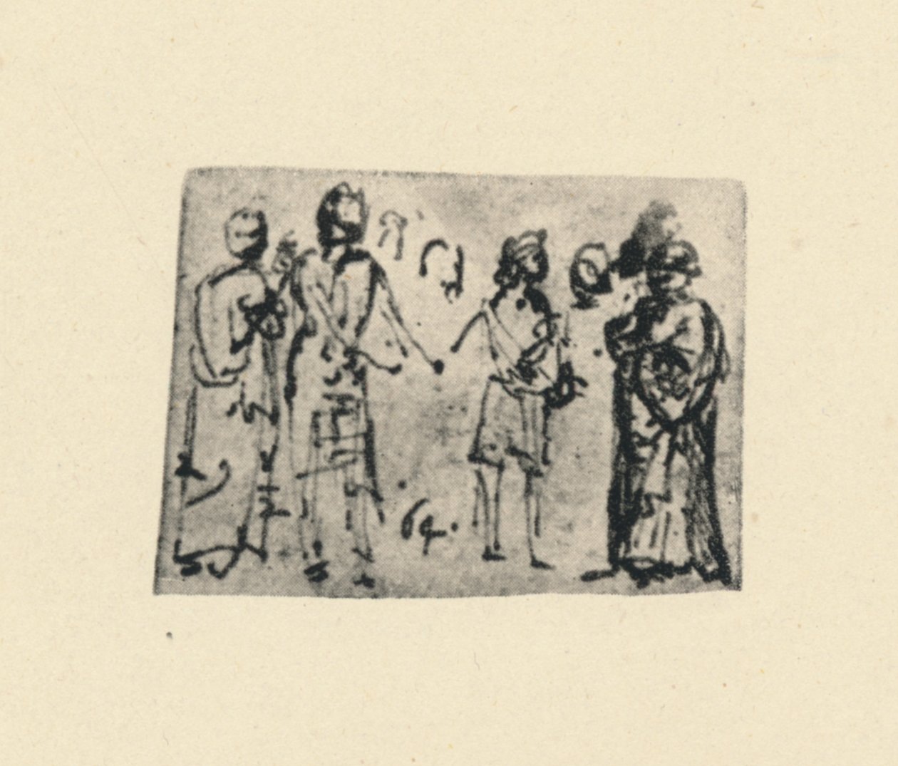 Groep Figuren, c1480 1945 door Leonardo da Vinci