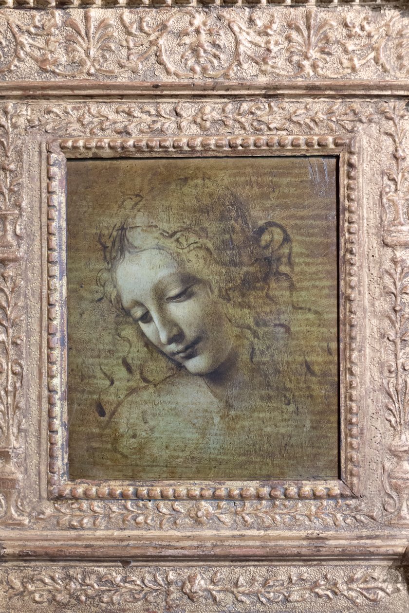 Hoofd van een vrouw, genaamd "la scapigliata", c.1492-1501 door Leonardo da Vinci