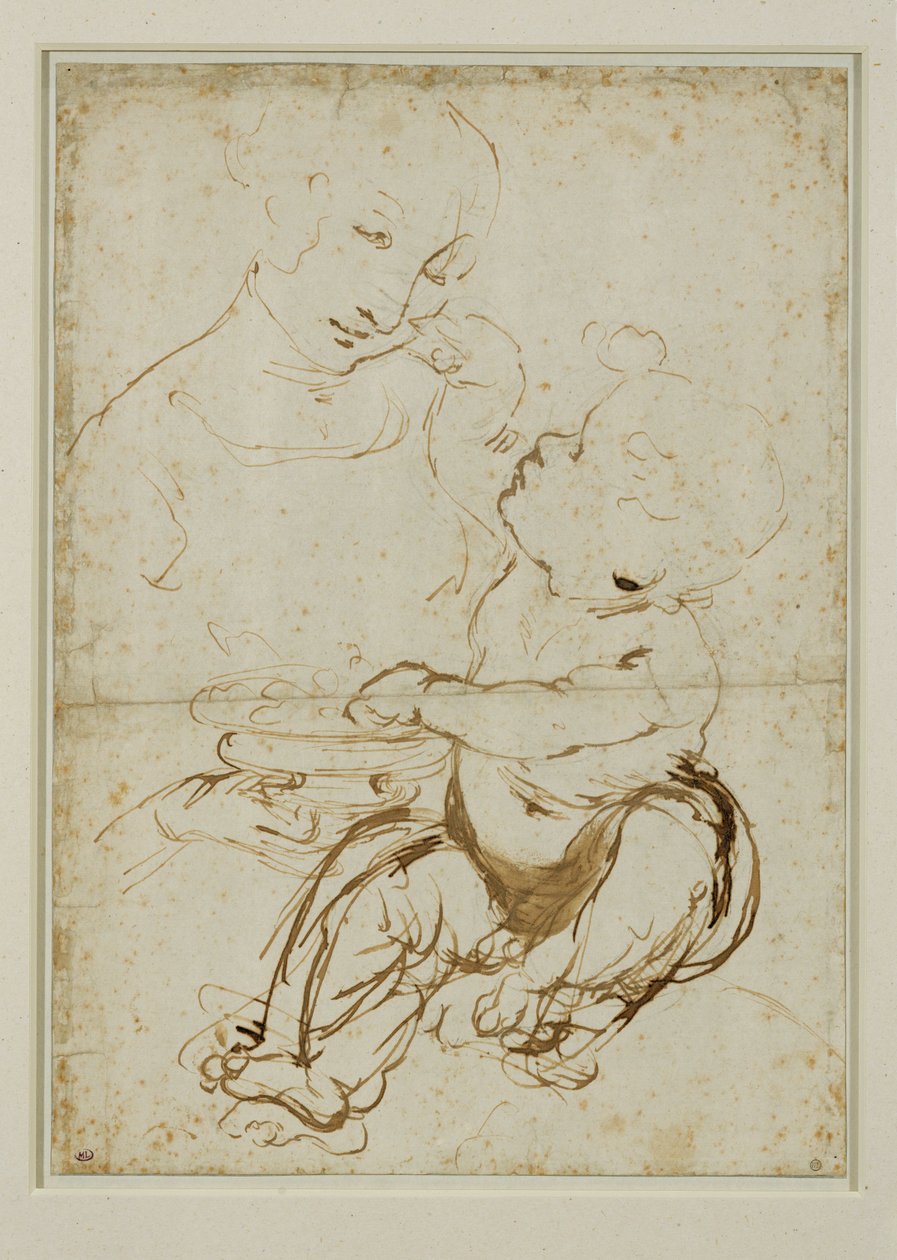 De Maagd met Kind, bekend als de Maagd van het Fruit ... door Leonardo da Vinci