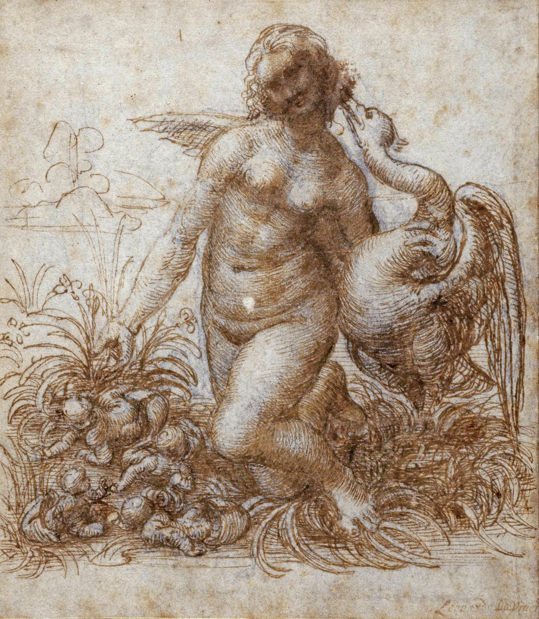 Leda en de zwaan door Leonardo da Vinci