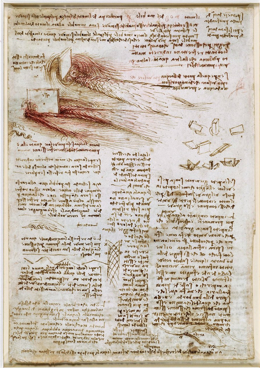 Leonardo da Vinci - RCIN 912660, Studies of water c.1510-1512, 745082-1634741785 door Leonardo da Vinci
