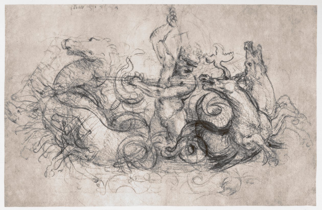 Neptunus, ca. 1504 door Leonardo da Vinci