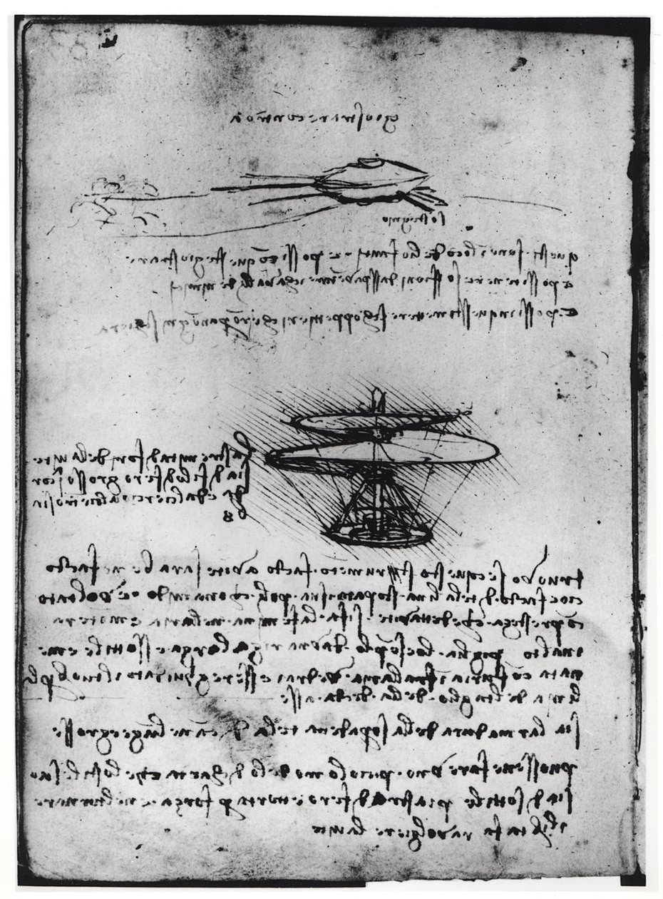 Parijs Manuscript B, fol. 83v: Pagina met tekst en schetsen voor een vliegmachine, 1488-90 door Leonardo da Vinci