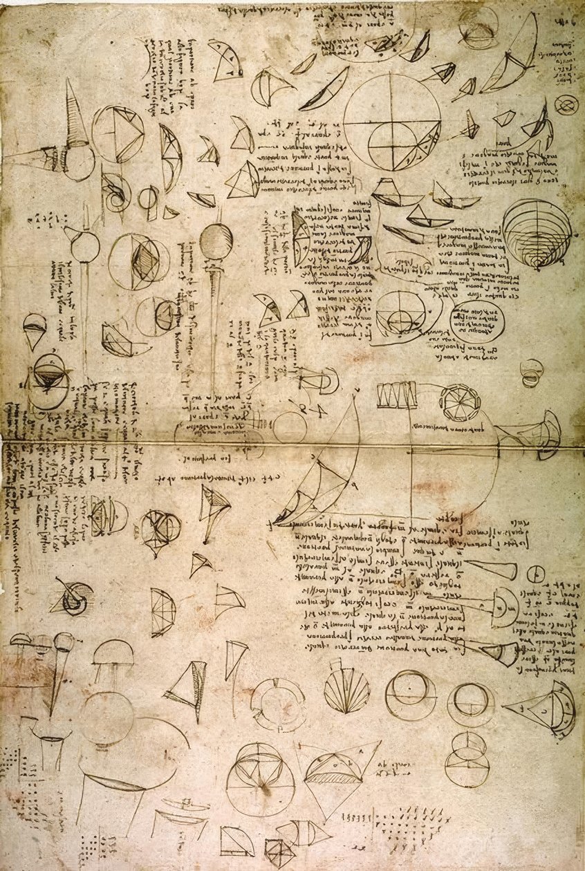 Kwadratuur van de cirkel door Leonardo da Vinci