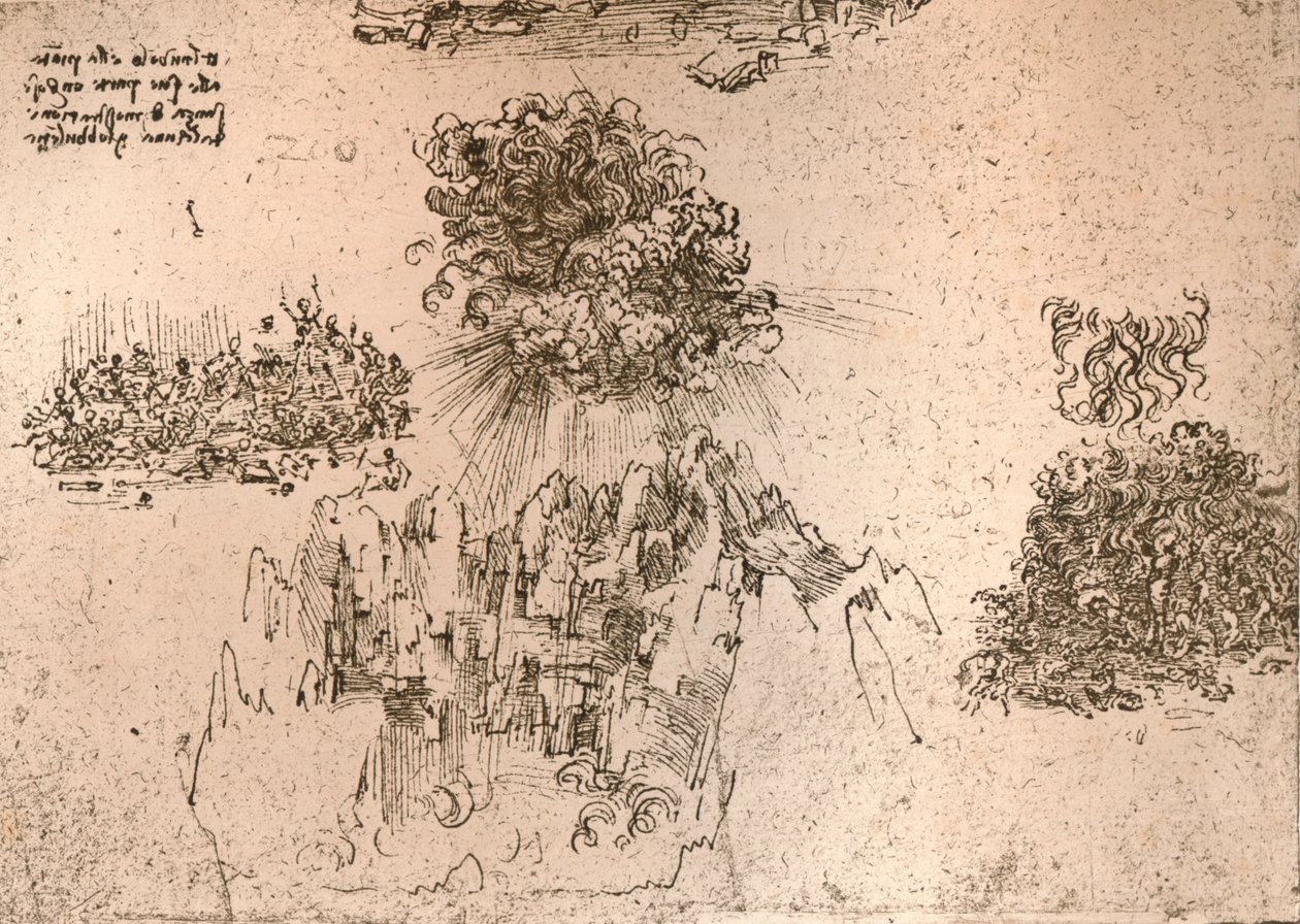 Weergave van natuurlijke fenomenen, c1472-c1519 1883 door Leonardo da Vinci