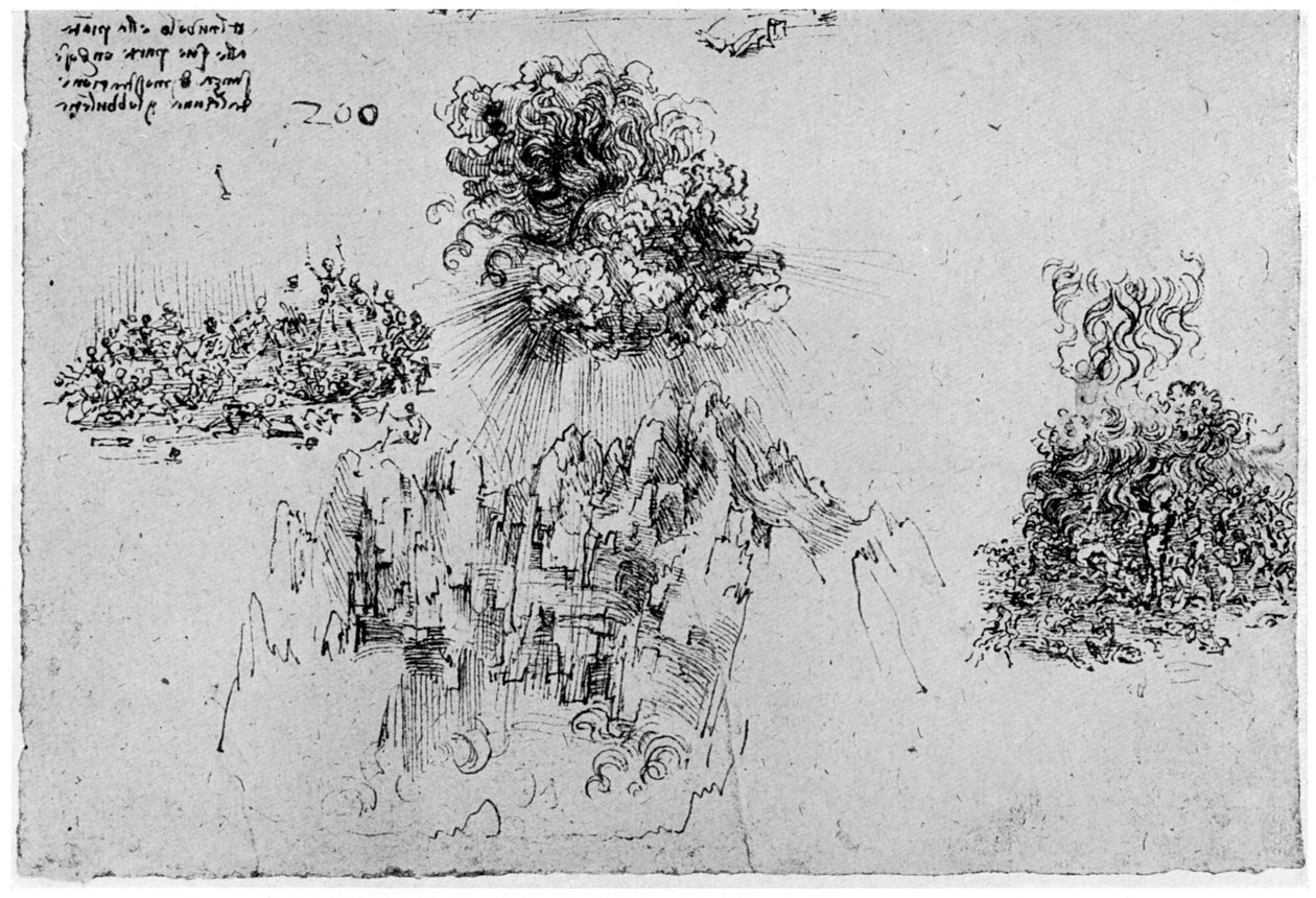 Schets van het Laatste Oordeel, eind 15e of begin 16e eeuw 1954 door Leonardo da Vinci