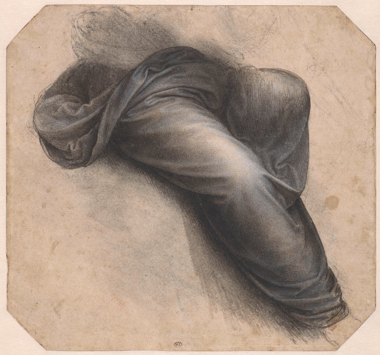 Studie voor Maagd en Kind met Sint-Anna, ca. 1508 door Leonardo da Vinci