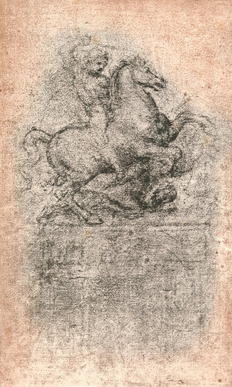 Studie voor het Sforza-monument, c1482-c1499 1883 door Leonardo da Vinci
