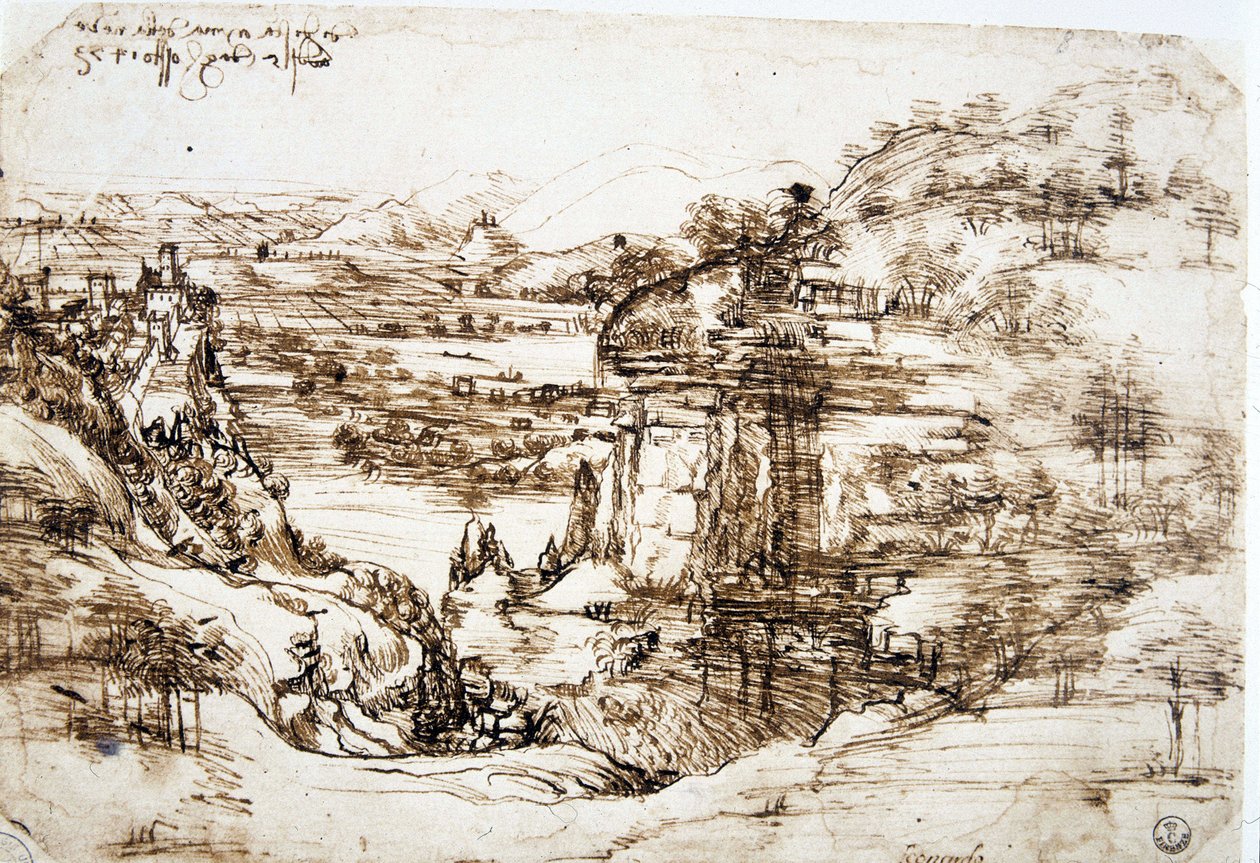 De eerste bekende tekening van Leonardo da Vinci, 