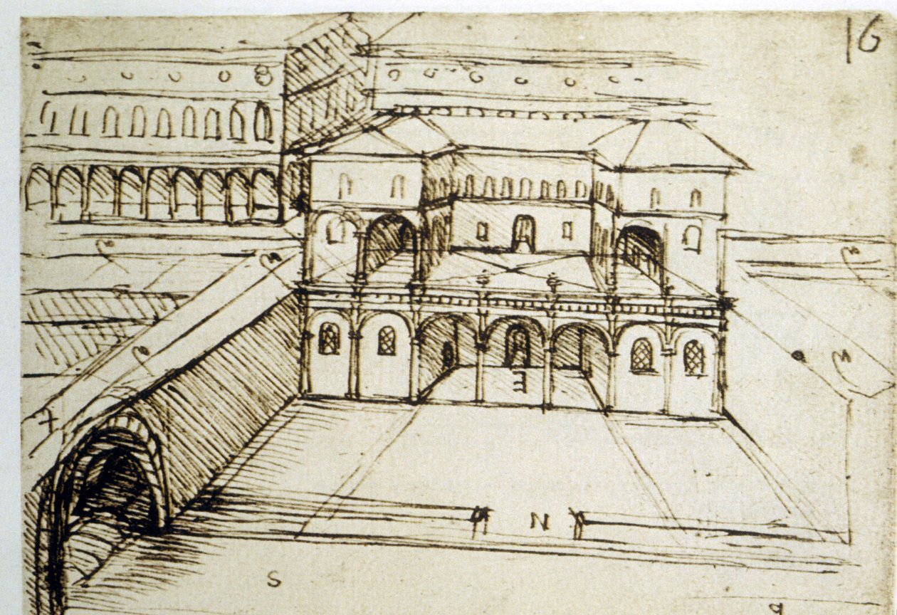 Stedenbouw: architecturaal plan (16) door Leonardo da Vinci door Leonardo da Vinci