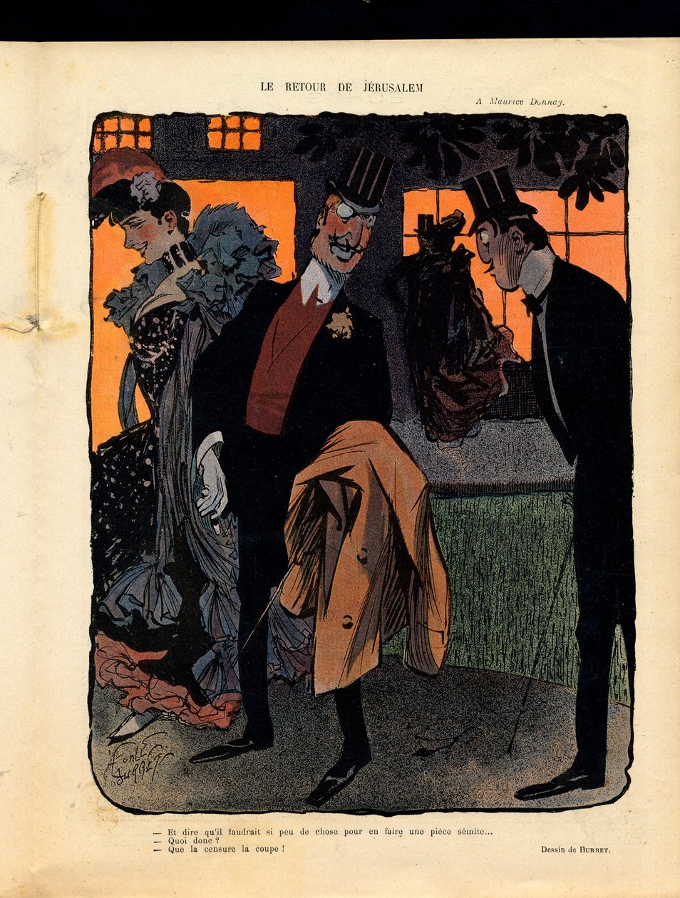 Illustratie voor het tijdschrift "Le Rire door Leonce Burret