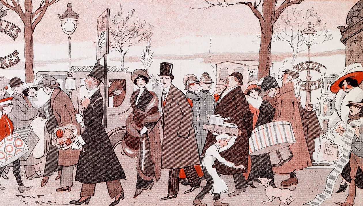 De boulevard, door Leonce Burret door Leonce Burret