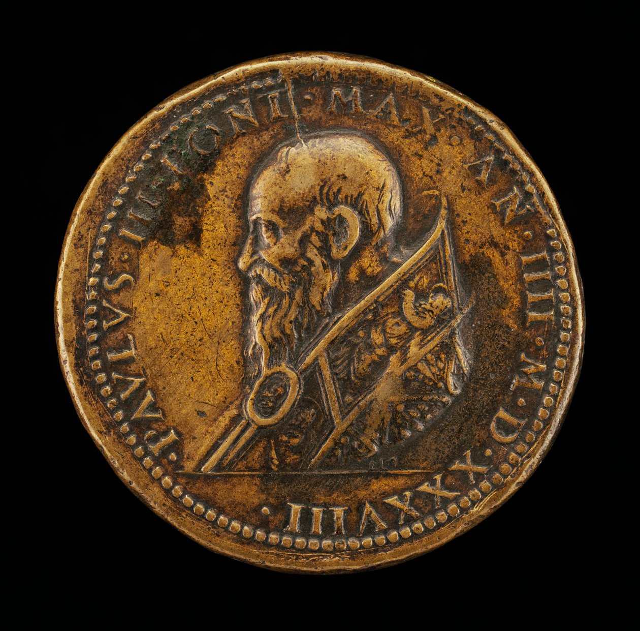 Paulus III (Alessandro Farnese, 1468-1549), paus vanaf 1534 [voorzijde] door Leone Leoni
